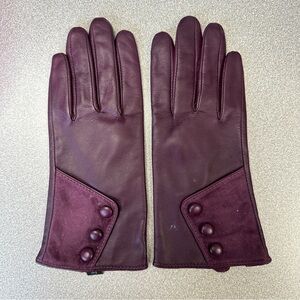 Elegant Burgundy Leather Gloves